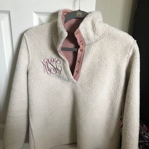 Sherpa monogrammed pullover